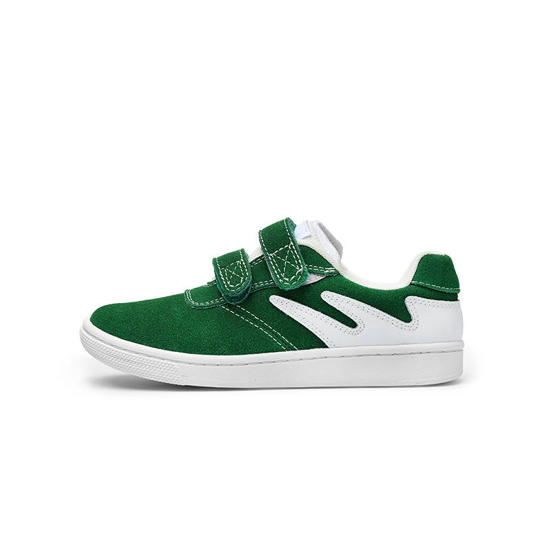 GOLUCK Slip Resistant Cushioning Low top Kids' Skateboarding Shoes White Green Kids'