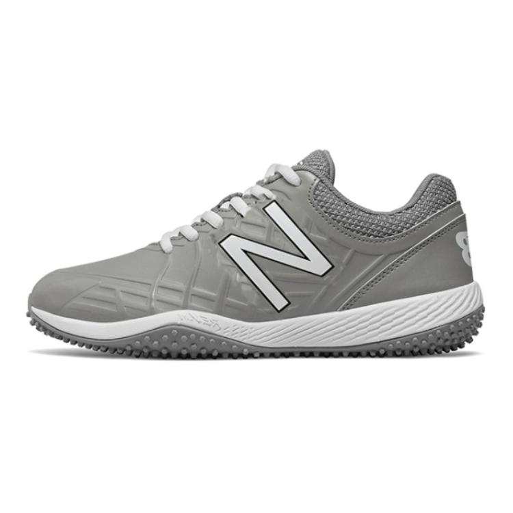 New Balance New Balance 4040 V5 Youth Turf Cleat Low top Basketball Shoes Gray White Standard M Kids'