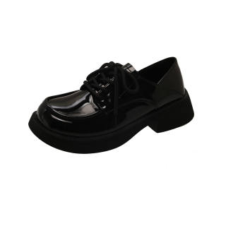 MUMUTU Slip Resistant, Abrasion Resistant, Breathable Kids' Leather Shoes Black Teenagers