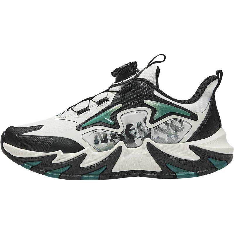 Antakids Flame 5.0 Synthetic Leather Trendy Low top Casual Shoes White Black Green Teenagers