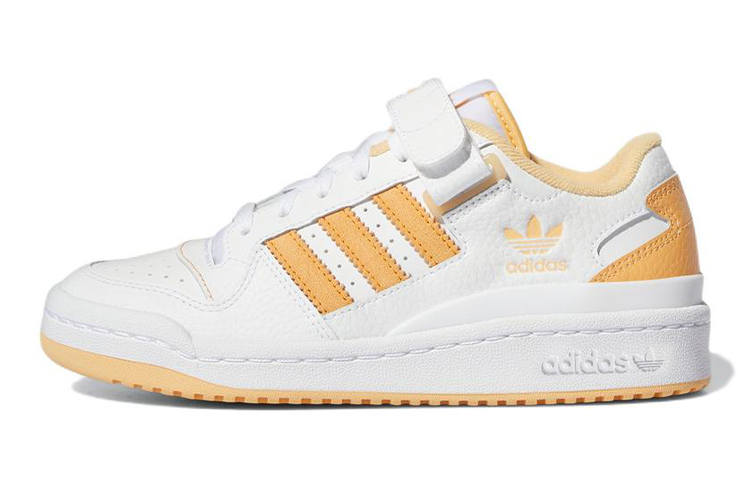 Adidas Originals FORUM Low J Low top Kids' Skateboarding Shoes White Yellow Teenagers