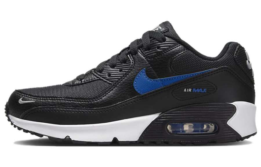 Nike Nike Air Max 90 Next Nature Cushioning Abrasion Resistant Low top Sports Casual Shoes Black Blue Unisex