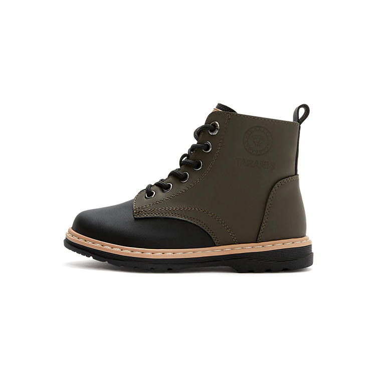 TARANISMETA Synthetic Leather Kids' Boots Gray Black Kids'