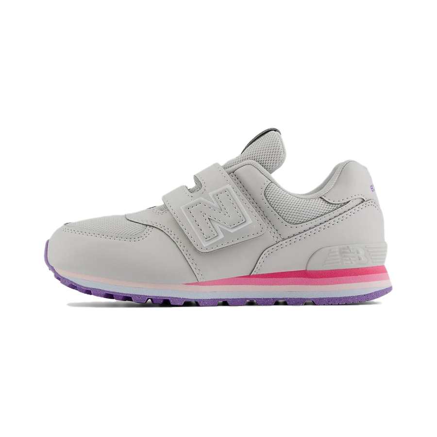 New Balance New Balance NB 574 Kids Lifestyle Shoes Gray Pink Children Aged 3 7 Years Old