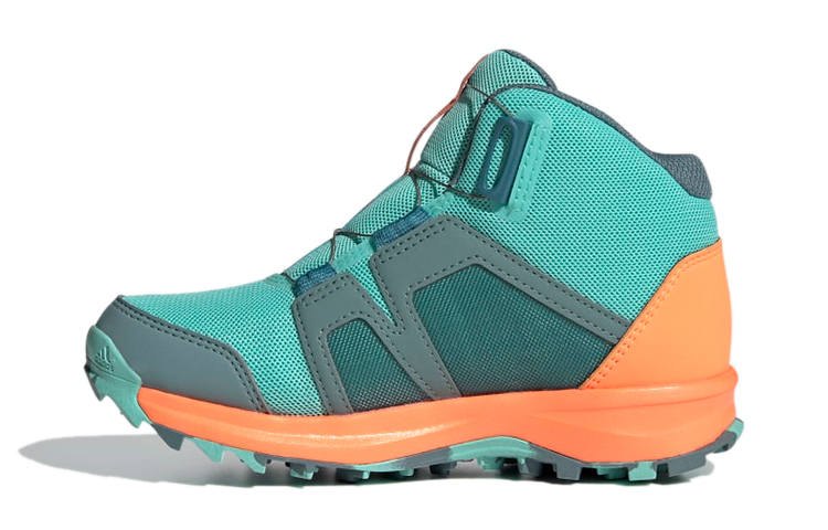 Adidas Adidas Terrex Agravic Boa Mid Rain.Rdy K Abrasion Resistant High top Kids' Outdoor Shoes Green Orange Multicolor Kids'