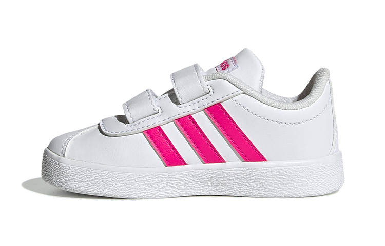 Adidas Adidas VL COURT 2.0 Cow Leather Hook and loop Balance Low top Toddler Shoes White Infant And Toddler