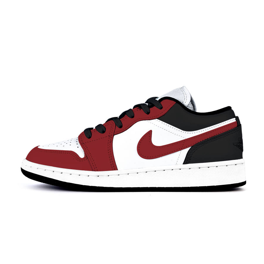 Jordan Jordan Air Jordan 1 Low Cushioning, Wear Resistant Low top Children's Basketball Shoes Black Teenagers