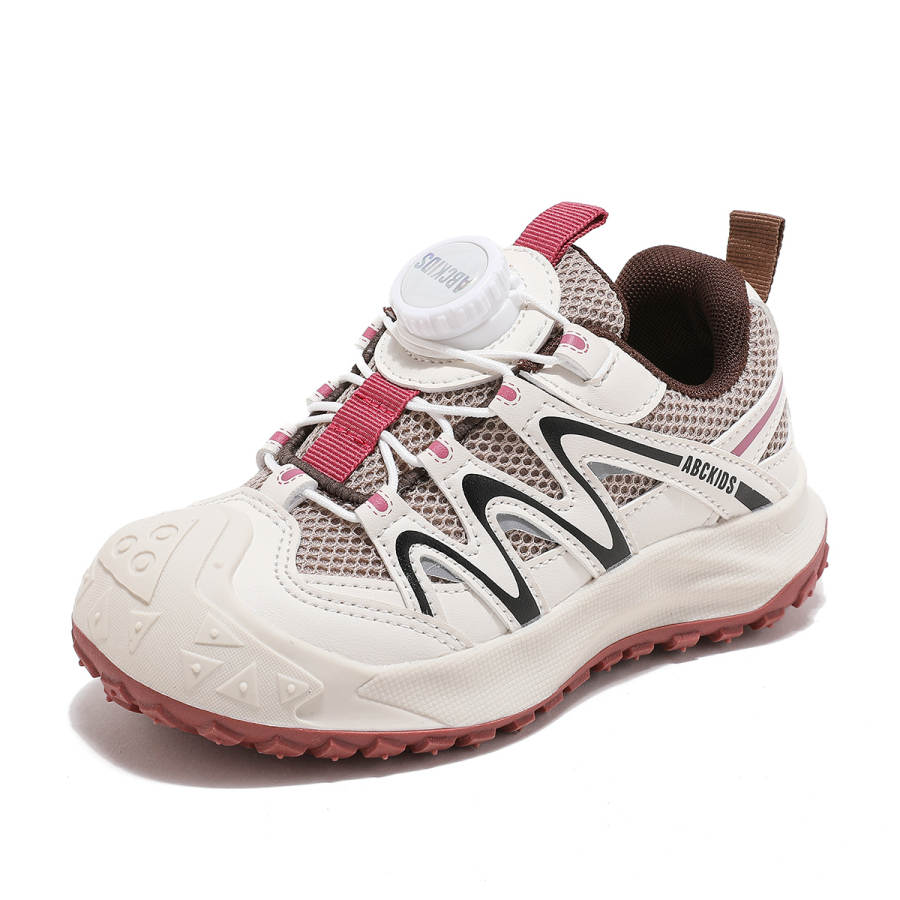 ABC KIDS Fashion Cushioning Abrasion Resistant Cushioning, Wear Resistant Low top Kids Lifestyle Shoes Red Brown Kids'
