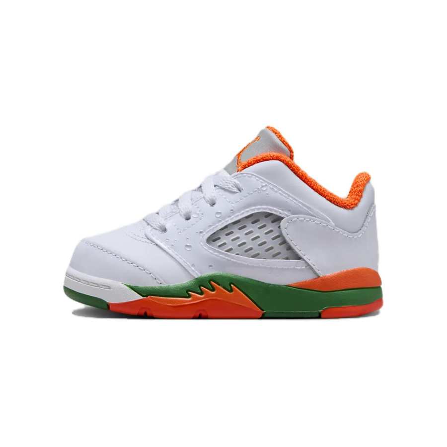 Jordan Jordan Air Jordan 5 Low top Toddler Shoes White Orange Green Infant And Toddler