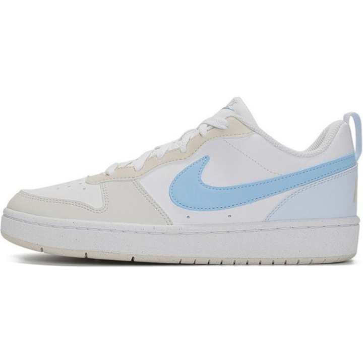 Nike Nike Court Borough Synthetic Leather Low top Skateboard Shoes White Blue Unisex