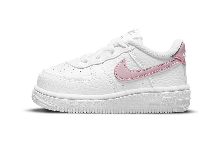Nike Nike Air Force 1 Slip Resistant Cushioning Abrasion Resistant Low top Toddler Shoes White Pink Infant And Toddler