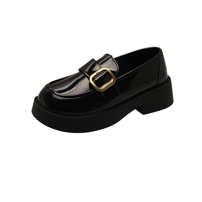 MUMUTU Slip Resistant, Abrasion Resistant, Breathable Kids' Leather Shoes Black Teenagers