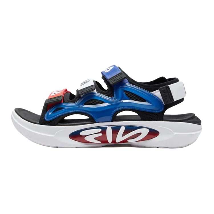FILA KIDS Comfortable Slip Resistant Abrasion Resistant Slip Resistant Abrasion Resistant Children's Sandals Black Blue