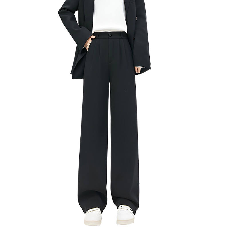 MIIOW Suit Pants Women's Thickened And Fleece Lined Wide Leg Pants
