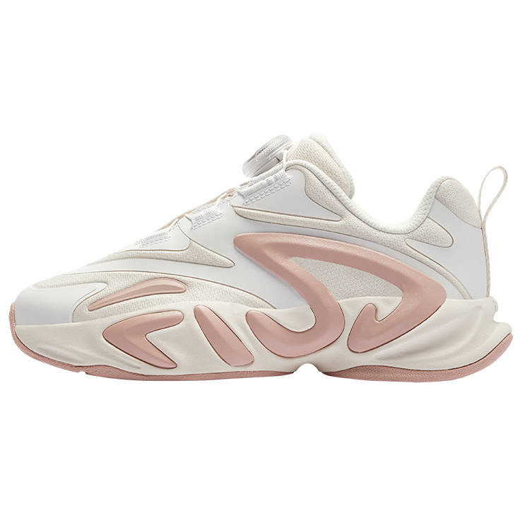 FILA KIDS Slip Resistant Abrasion Resistant Feile Kids' Running Shoes Milk White/Peach Pink Kids'