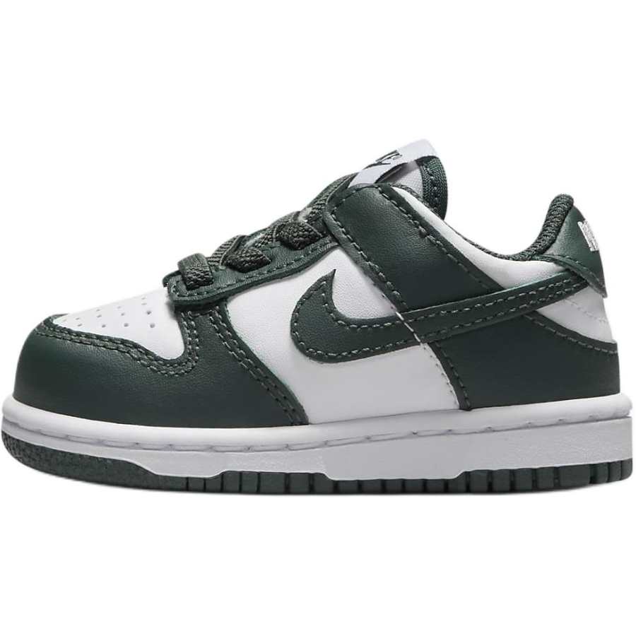 Nike Nike Dunk Slip Resistant Cushioning Abrasion Resistant Low top Toddler Shoes White Green Infant And Toddler