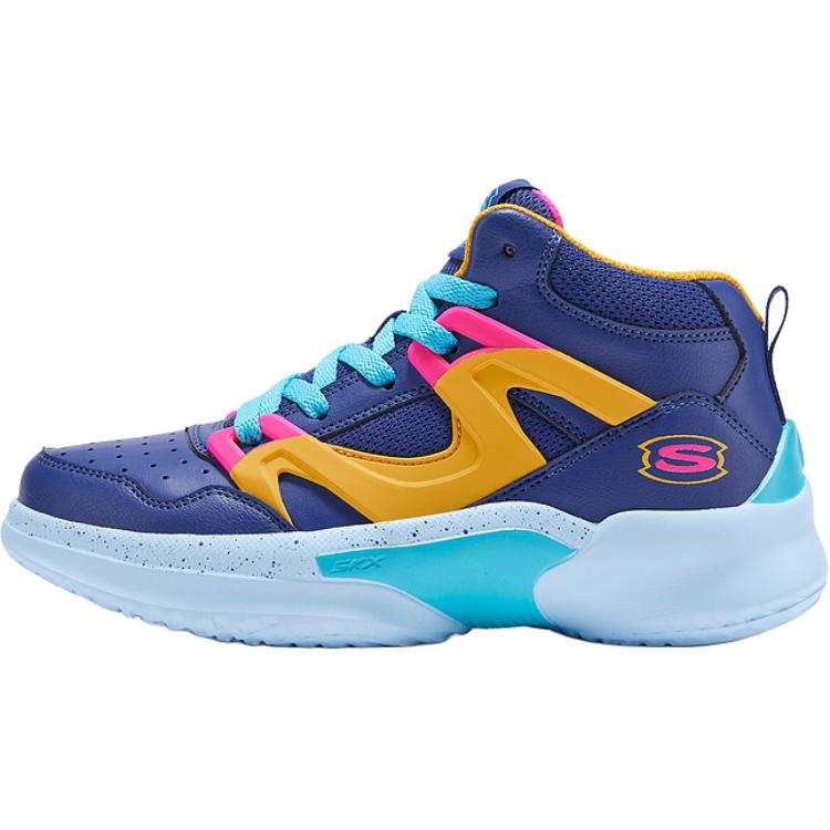 Skechers Kids Slip Resistant Abrasion Resistant Mid top Children's Basketball Shoes Marine Blue Kids'