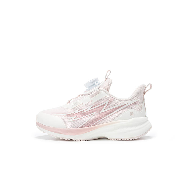 XTEP Fire Shoe Collection Cushioning Abrasion Resistant Breathable Low top Kids' Running Shoes Dawn Pink Brick Red