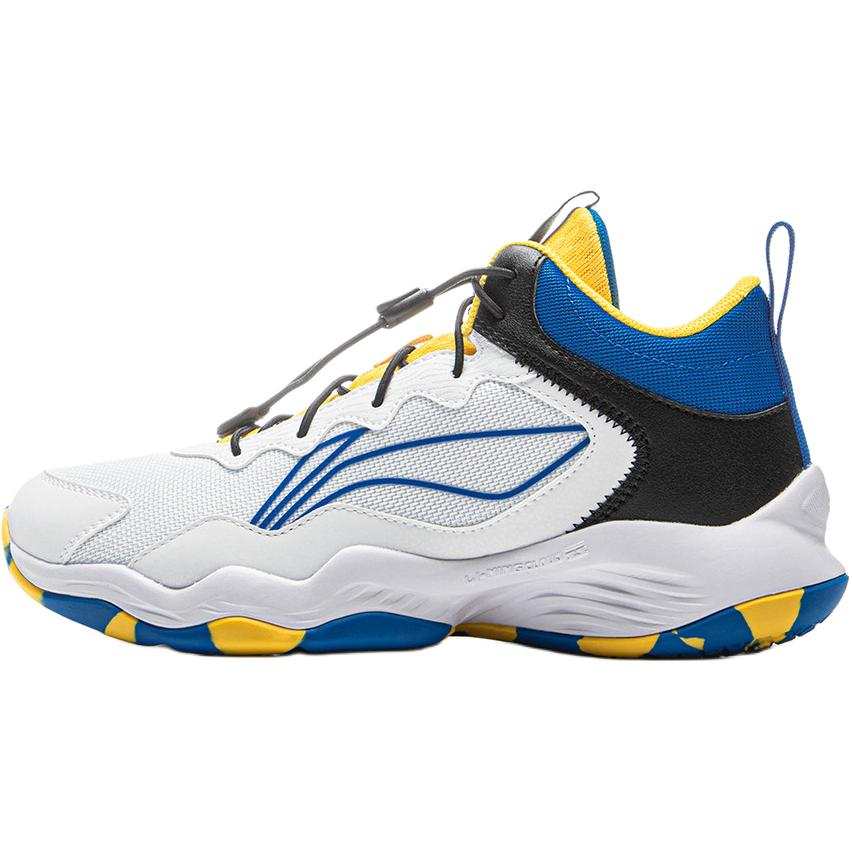 Li-Ning YOUNG Li Ning YOUNG Basketball Synthetic Leather, Textile Cushioning Rebound Low top Basketball Shoes White Kids'