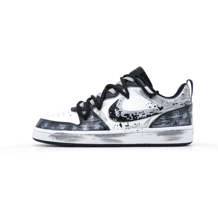 Nike Nike Court Borough Low top Kids' Skateboarding Shoes Black Gray Kids'