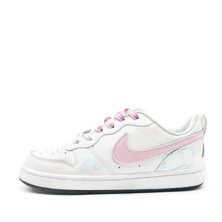 Nike Nike Court Borough Pink Blue Pony Synthetic Leather Abrasion Resistant Abrasion Resistant Low top
