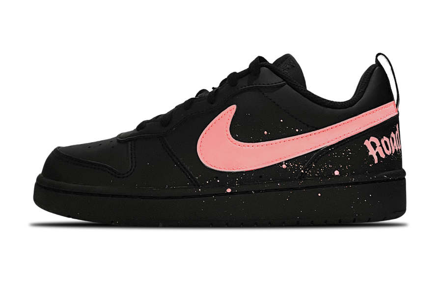 Nike Nike Court Borough Low top Kids' Skateboarding Shoes Black Pink Teenagers