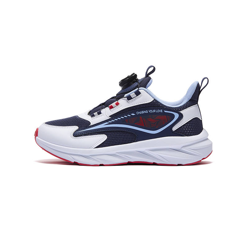 361°KIDS Synthetic Leather, Textile Slip Resistant Cushioning Abrasion Resistant Low top Kids' Running Shoes Blue White