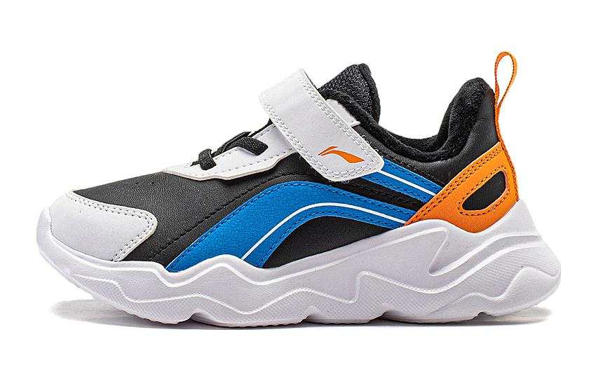 Li-Ning YOUNG Li Ning YOUNG Comfortable Low top Casual Shoes Black White Blue Teenagers