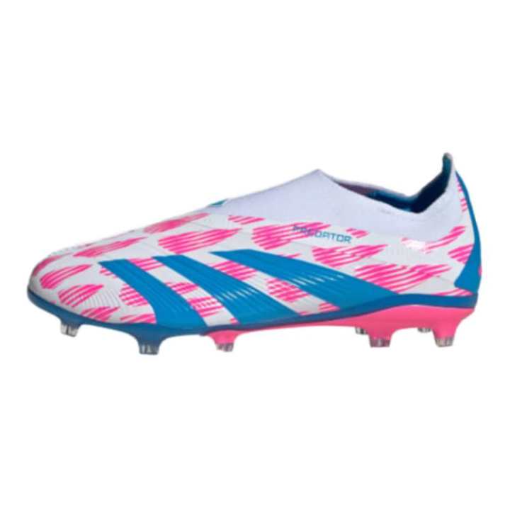 Adidas Adidas PREDATOR ELITE Comfortable Slip Resistant Abrasion Resistant Low top Kids' Soccer Shoes White Blue Pink Kids'