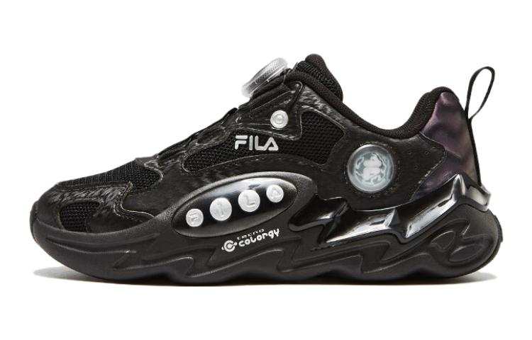 FILA KIDS FILA KIDS Abrasion Resistant Low top Kids' Running Shoes Black Silver Gray