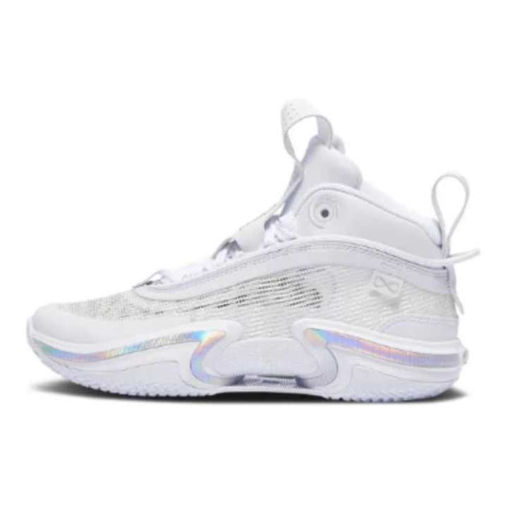 Jordan Jordan Air Jordan 36 Mid top Basketball Shoes White Silver Unisex