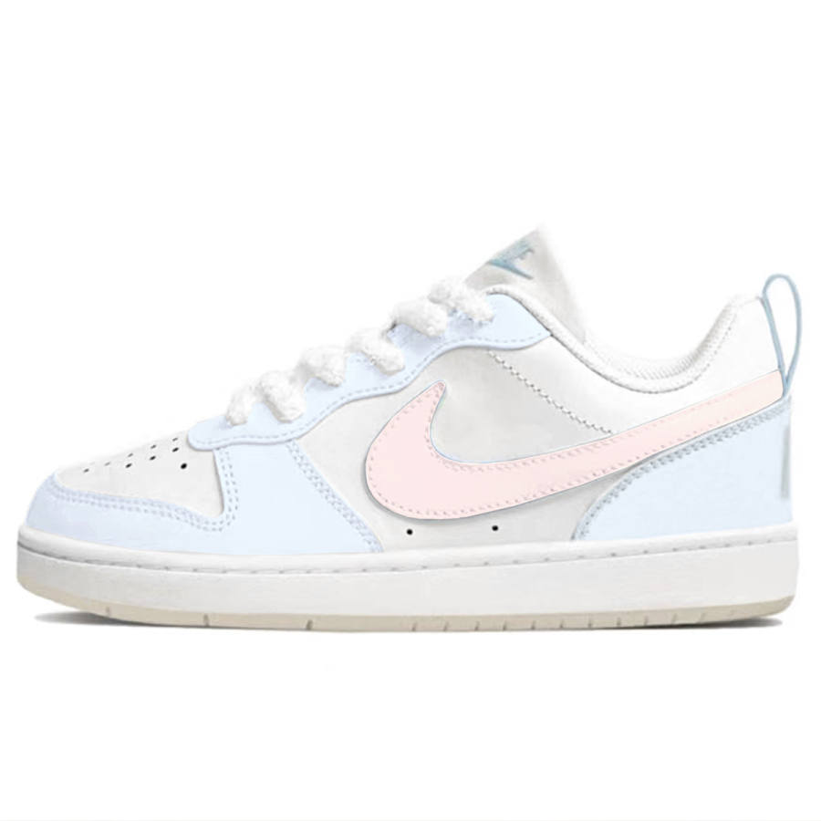 Nike Nike Court Borough Slip Resistant Abrasion Resistant Low top Kids' Skateboarding Shoes Blue Pink Teenagers