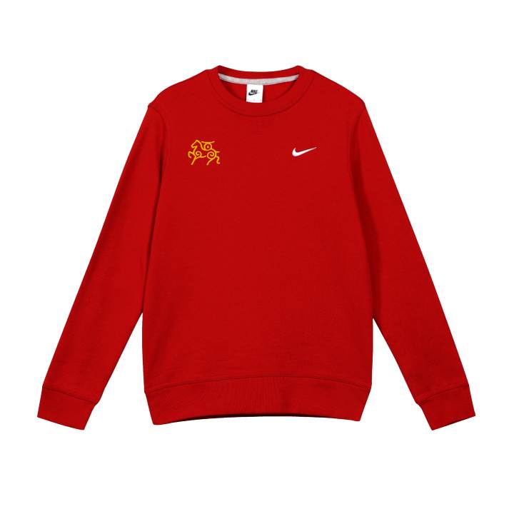 Nike Nike Sweatshirts Unisex Red Crew Neck Thickened Regular