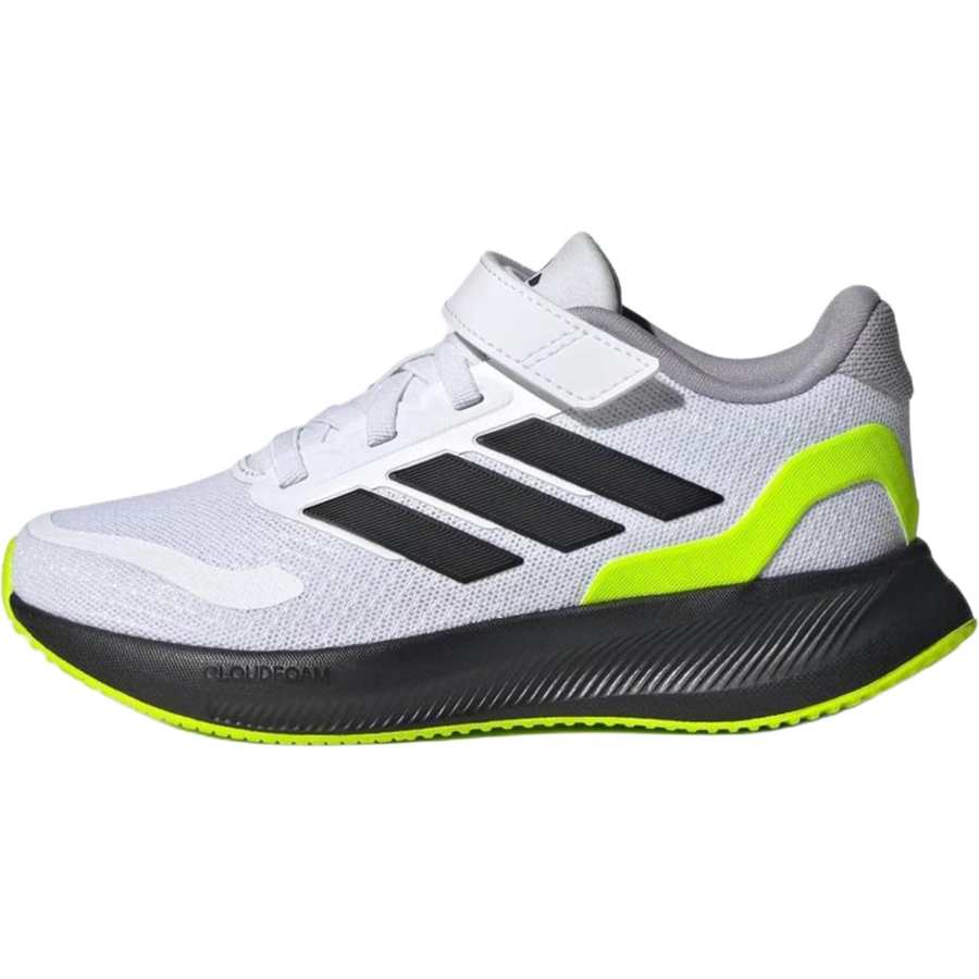 Adidas Adidas RUNFALCON 5 Abrasion Resistant Low top Kids' Running Shoes White Green Kids'