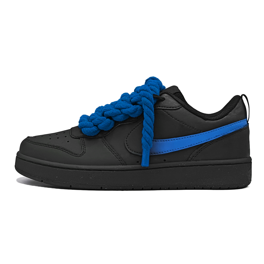 Nike Nike Court Borough Sparkling Galaxy Leather Slip Resistant Slip Resistant Low top Kids' Skateboarding Shoes Blue