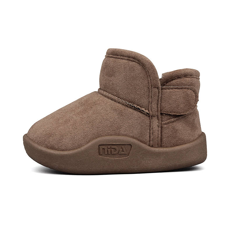 WENPU Fashion Soft Soled Indoor And Outdoor Thickened And Fleece Lined Snow Boots