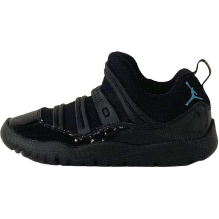 Jordan Jordan Air Jordan 11 High top Children's Basketball Shoes Black/Gamma Blue Children Aged 3 7 Years Old