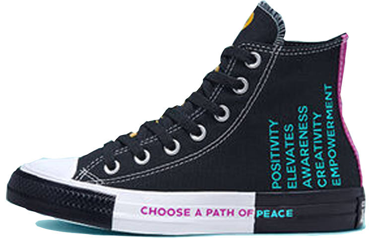 Converse Chuck Taylor All Star Hi Seek Peace Black Magenta GS