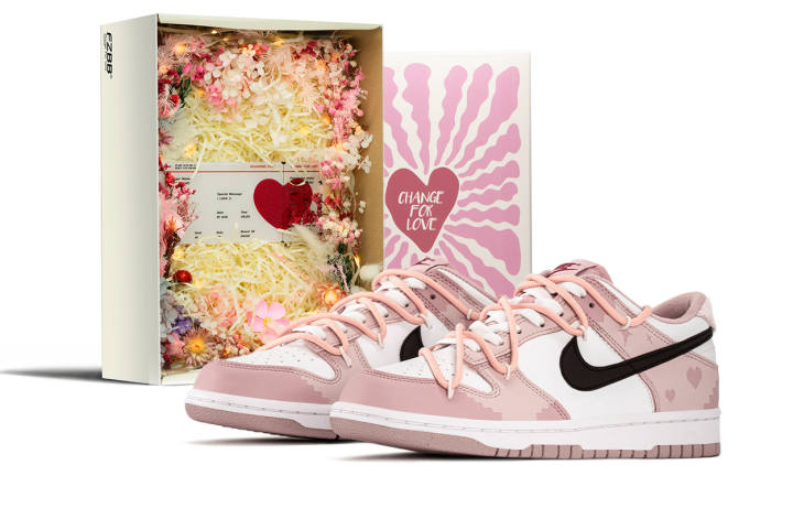 Nike Nike Dunk Pink Velvet Leather Slip Resistant Abrasion Resistant Slip Resistant Abrasion Resistant Low top