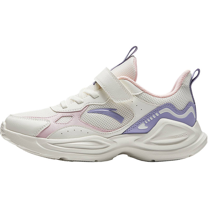 Antakids Synthetic Leather, Textile Low top Running Shoes White Pink Purple Teenagers
