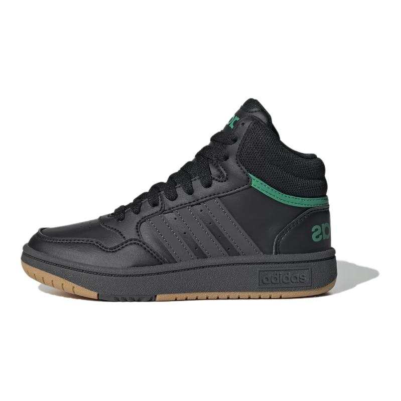 Adidas Adidas Hoops Slip Resistant Abrasion Resistant Mid top Kids' Skateboarding Shoes Black Green Kids'
