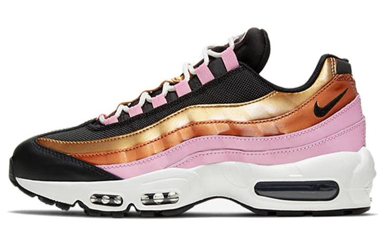 Nike Nike Air Max 95 Cushioning Low top Running Shoes Black Gold Pink Unisex