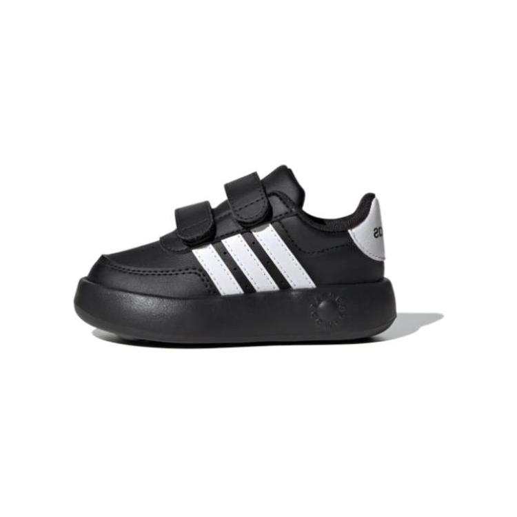 Adidas Adidas BREAKNET 2.0 Cushioning, Wear Resistant Low top Toddler Shoes Black White Infant And Toddler