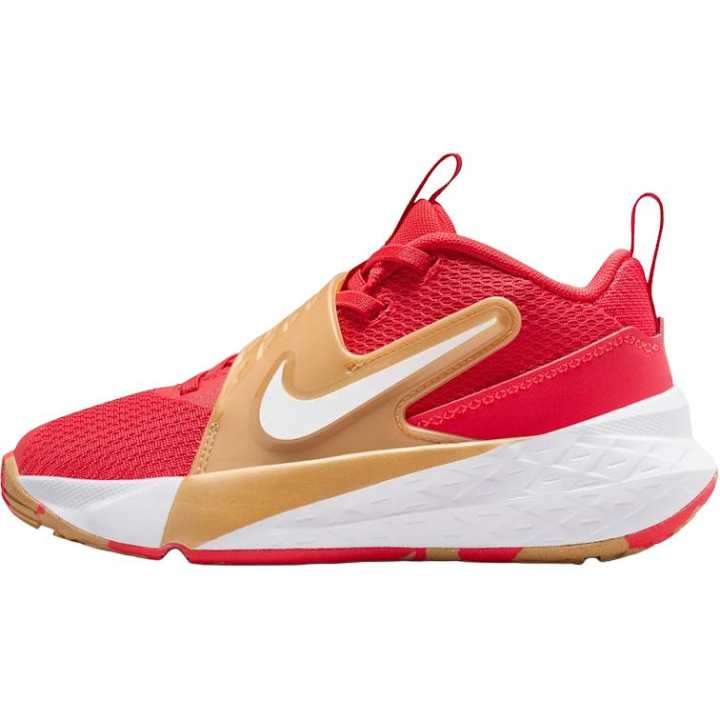 Nike Nike Team Hustle D 12 Low top Children's Basketball Shoes Red White Kids'