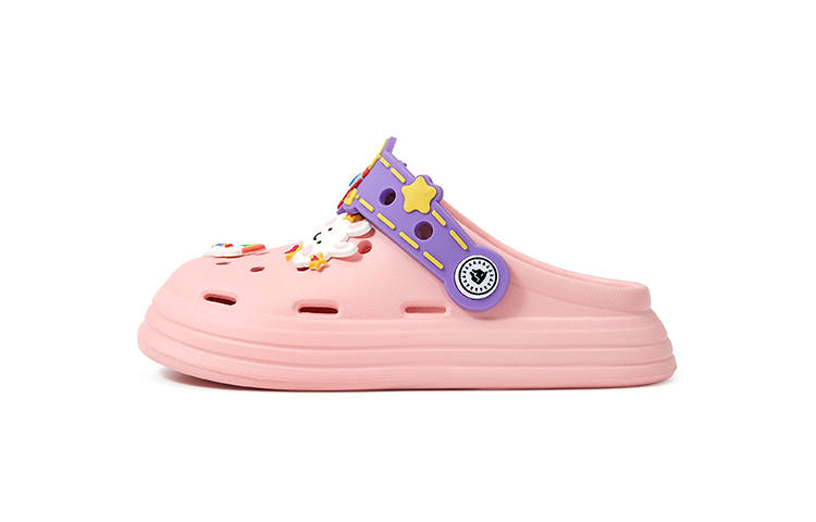 TARANIS Slip Resistant Anti Kick Slip Resistant Anti Kick Children's Sandals Pink Green Children Aged 3 7 Years Old