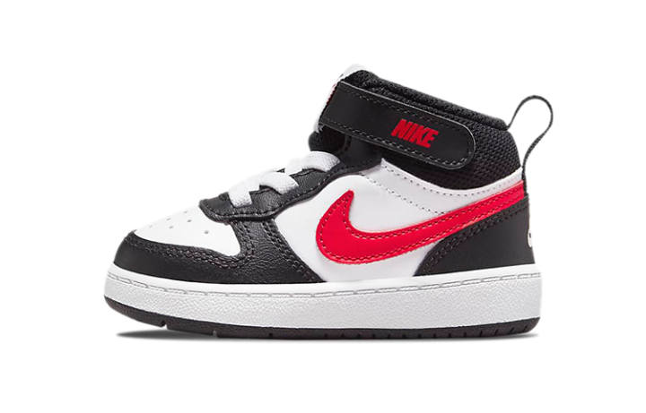Nike Nike Mid 2 Slip Resistant Abrasion Resistant High top Skateboard Shoes Black White Red Infant And Toddler