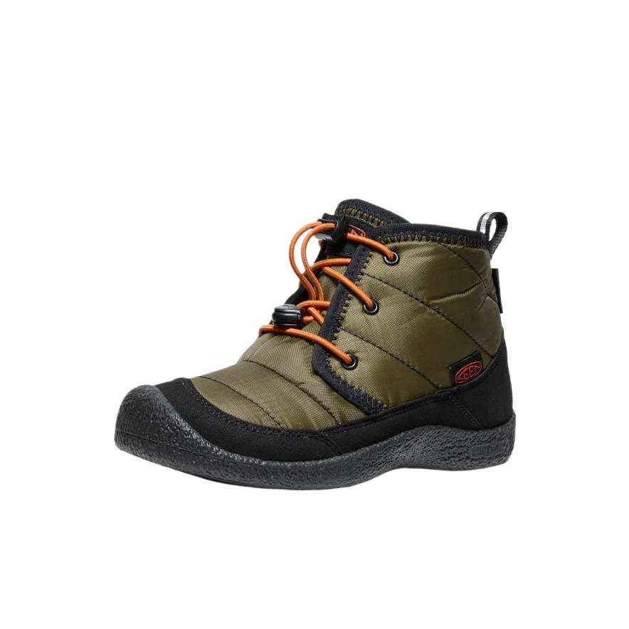 Keen HOWSER II CHUKKA WP Comfortable Waterproof Thermal Waterproof And Warm High top Kids' Boots Army Green Kids'