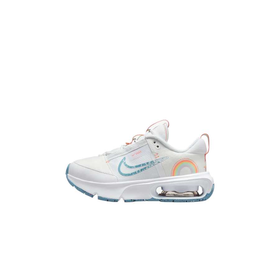 Nike Nike Air Max INTRLK Abrasion Resistant Kids Lifestyle Shoes White/Deep Red/Light Blue Gray/Vintage Blue Kids'