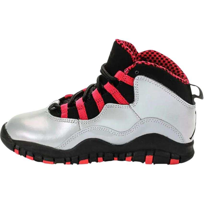 Jordan Jordan Air Jordan 10 High top Children's Basketball Shoes Silver Children Aged 3 7 Years Old