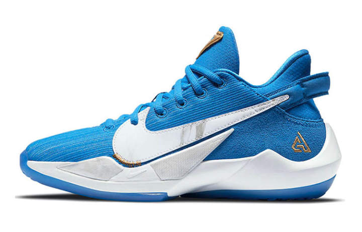 Nike Nike Freak 2 'Signal Blue' Low top Basketball Shoes White Blue Unisex